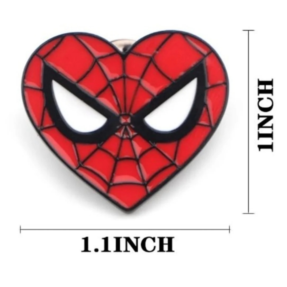 Spiderman Heart Brooch/pin - Picture 5 of 6